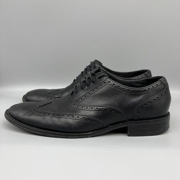 Cole Haan Shoes Mens 11 Black Leather Modern Classics Wingtip Oxfords Business - Picture 11 of 13